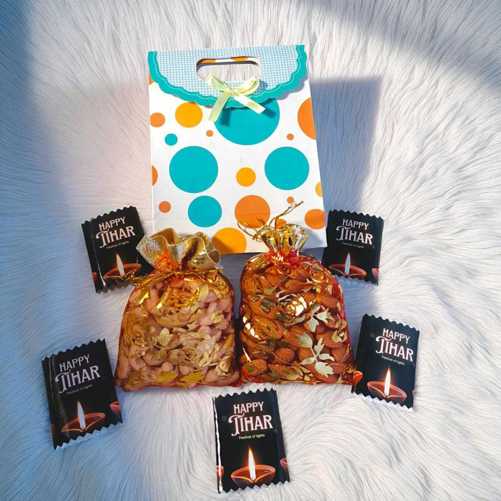 Tihar Chocolate & Drynuts Bag - Flowers to Nepal - FTN