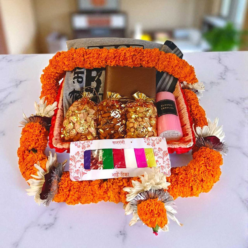 Tihar Gift Combo: T-Shirt & Wallet - Flowers to Nepal - FTN