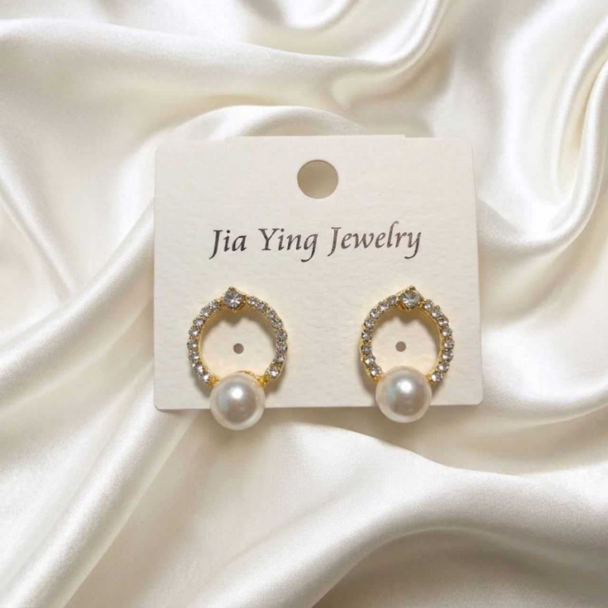 Timeless Pearl Sparkle Stud Earrings - Flowers to Nepal - FTN