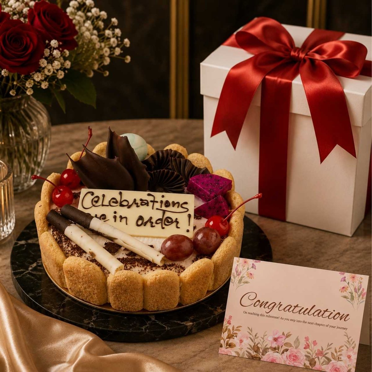 Tiramisu Cake Celebration Gift - Flowers to Nepal - FTN