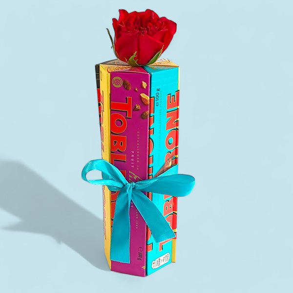 Toblerone Combo with Rose - Flowers to Nepal - FTN
