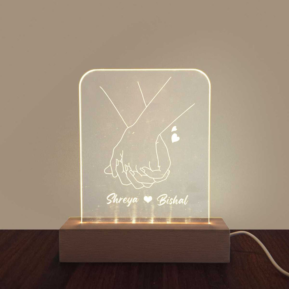 Together Forever Acrylic Lamp With Couple Name - Flowers to Nepal - FTN