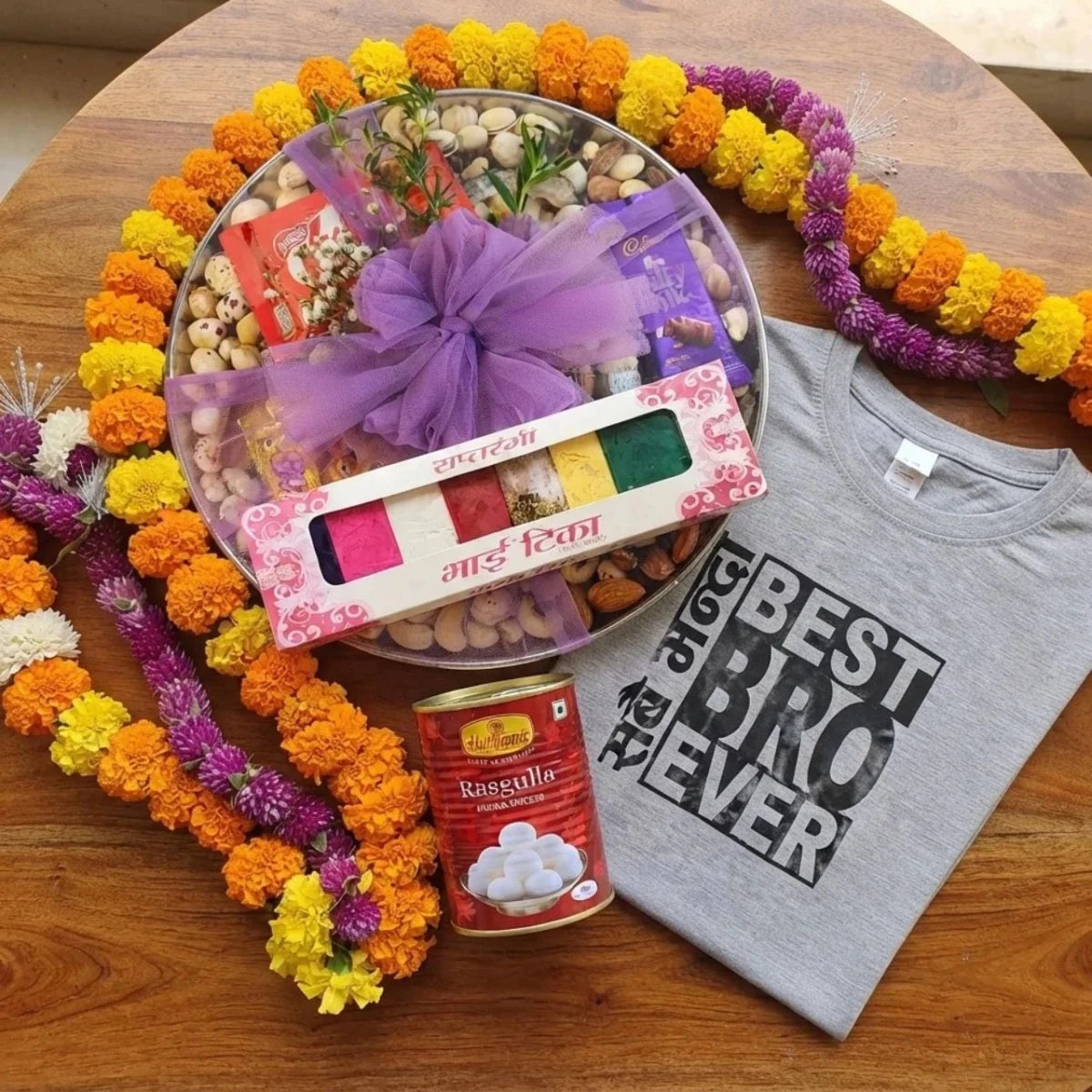 Traditional Bhai Tika Celebration Gift Hamper - Flowers to Nepal - FTN
