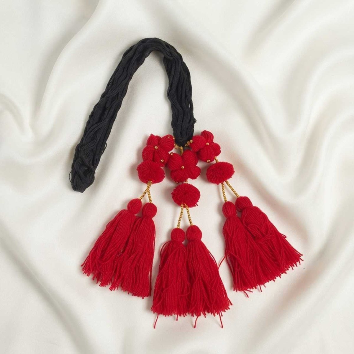 Traditional Black Chulthi Dhago with Red Furka - Flowers to Nepal - FTN