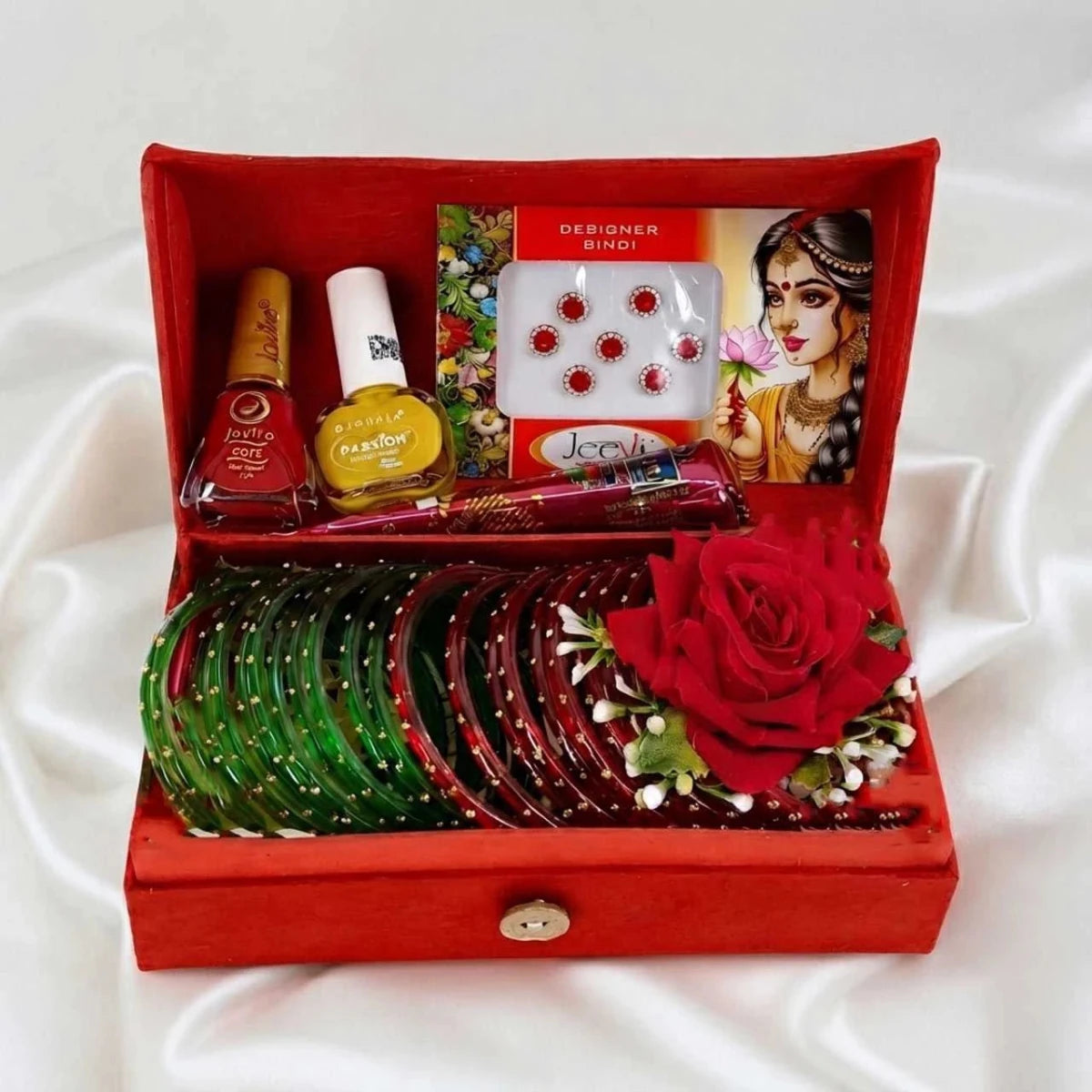 Traditional Chura, Mehendi & Beauty Gift Set - Flowers to Nepal - FTN