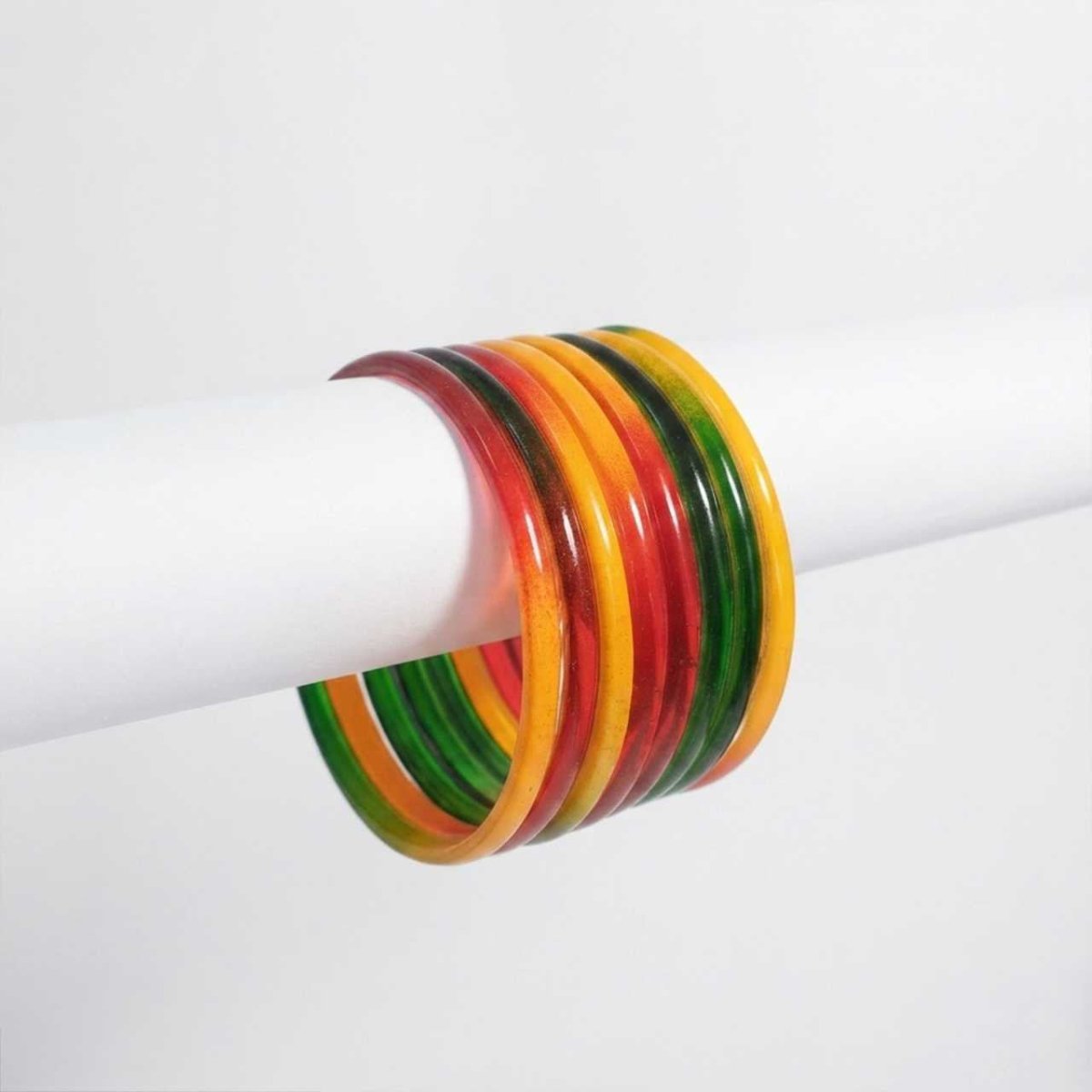 Traditional Tri-Color Bangles (Set of 8) - Flowers to Nepal - FTN