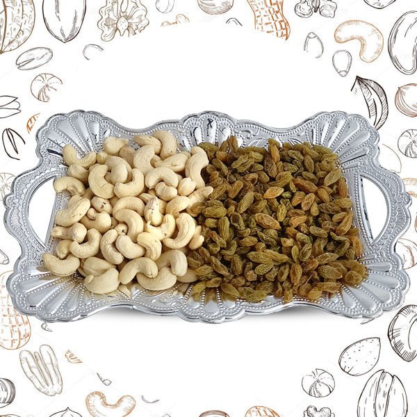 Tray of Cashew and Kismisg 300 - Flowers to Nepal - FTN