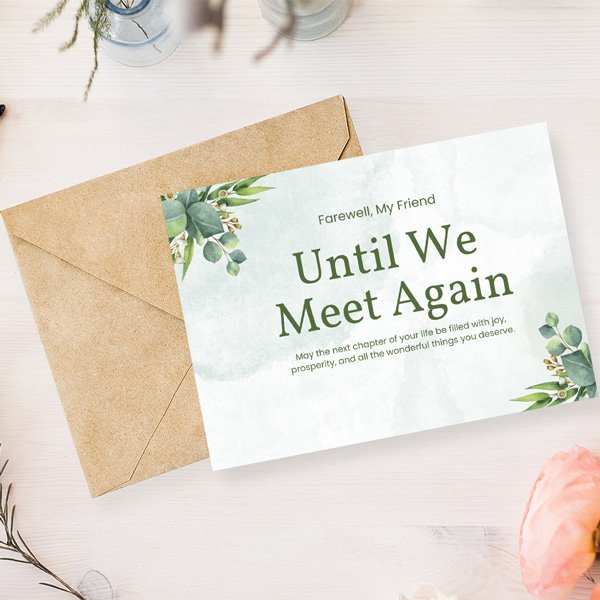 Until We Meet Again Farewell Card for Friend - Flowers to Nepal - FTN