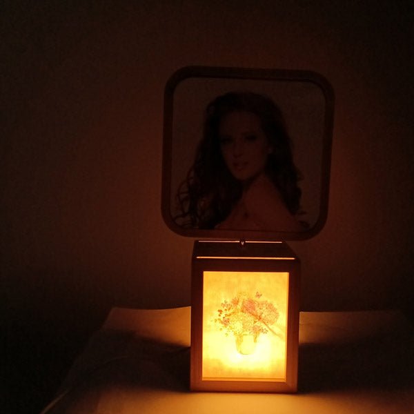Led Photo Frame Rotating USB LED Rotating Photo Frame with On/Off Switch - Flowers to Nepal - FTN