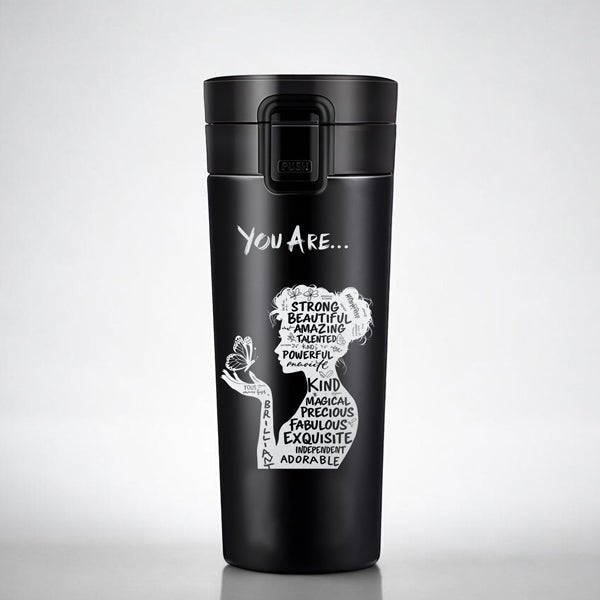 Vacuum Insulated Black Mug (500 ml) - Flowers to Nepal - FTN