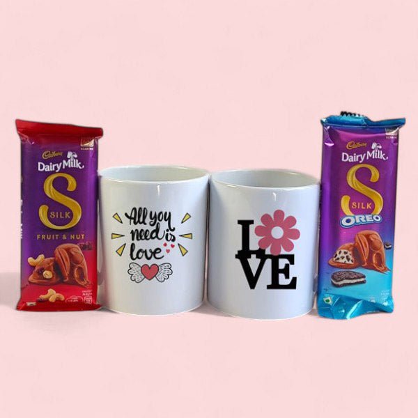 Valentine Dairy Milk & Mug Duo Couple gift - Flowers to Nepal - FTN