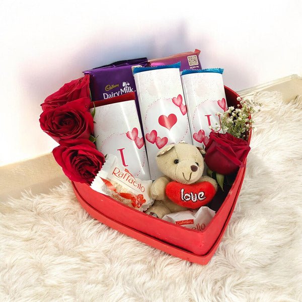 Valentine Surprise Gift Box for Her - Flowers to Nepal - FTN