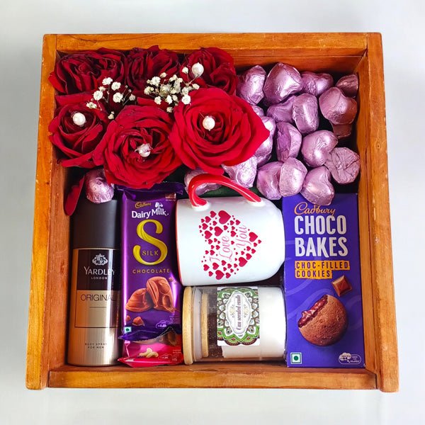 Valentine's Curated Hamper for him - Flowers to Nepal - FTN