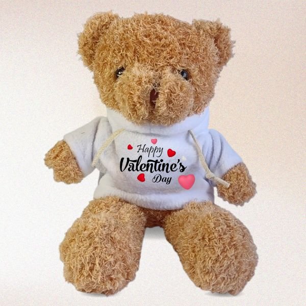 Valentine's Day Brown Teddy Bear - Flowers to Nepal - FTN