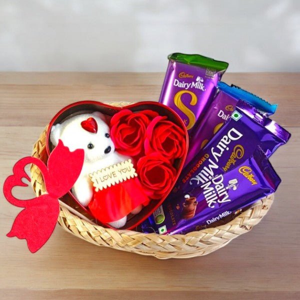 Valentine's Delight Gift Basket - Flowers to Nepal - FTN