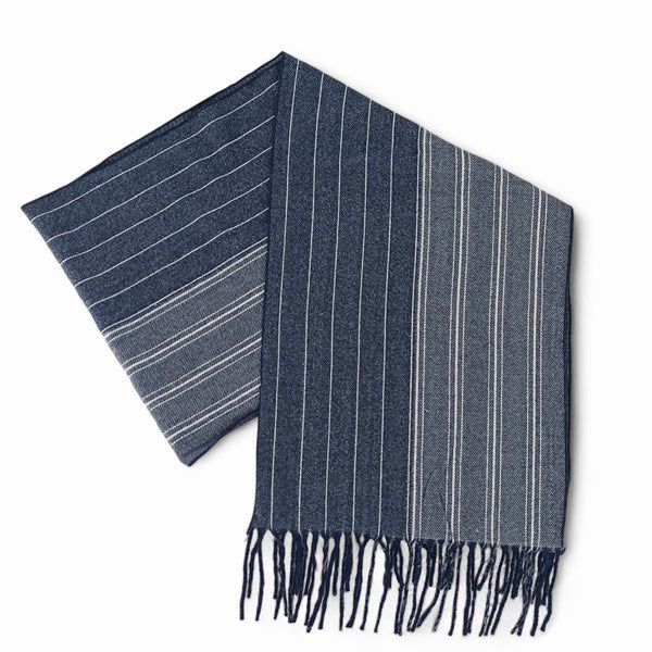 Vertical Striped Classic Wool Muffler - Flowers to Nepal - FTN