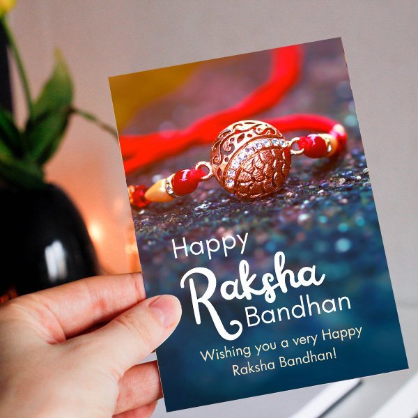 Warm Raksha Bandhan Wishes Greeting Card - Flowers to Nepal - FTN