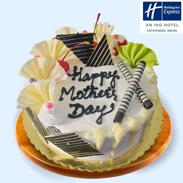 White Forest Cake for Mother's Day 2lbs - Flowers to Nepal - FTN