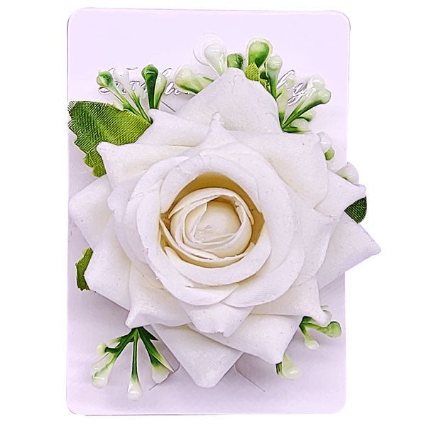 
                  
                    White Rose Velvet Hair Flower Clip - Flowers to Nepal - FTN
                  
                