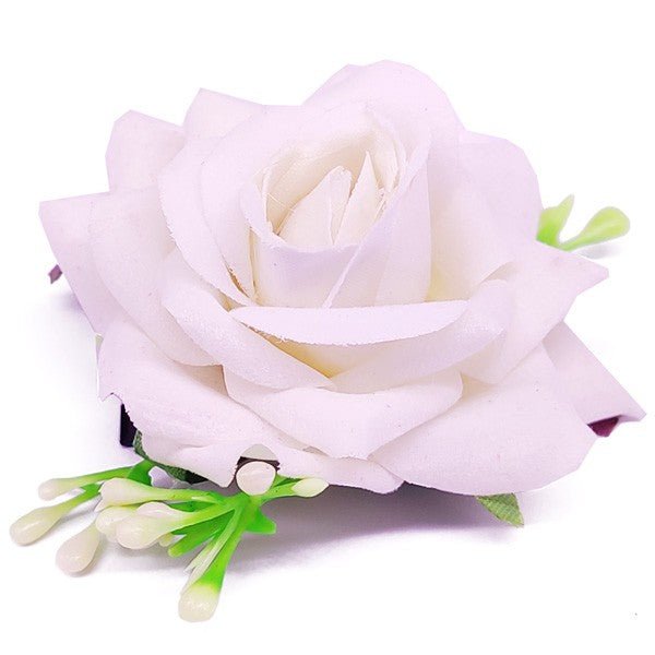 
                  
                    White Rose Velvet Hair Flower Clip - Flowers to Nepal - FTN
                  
                