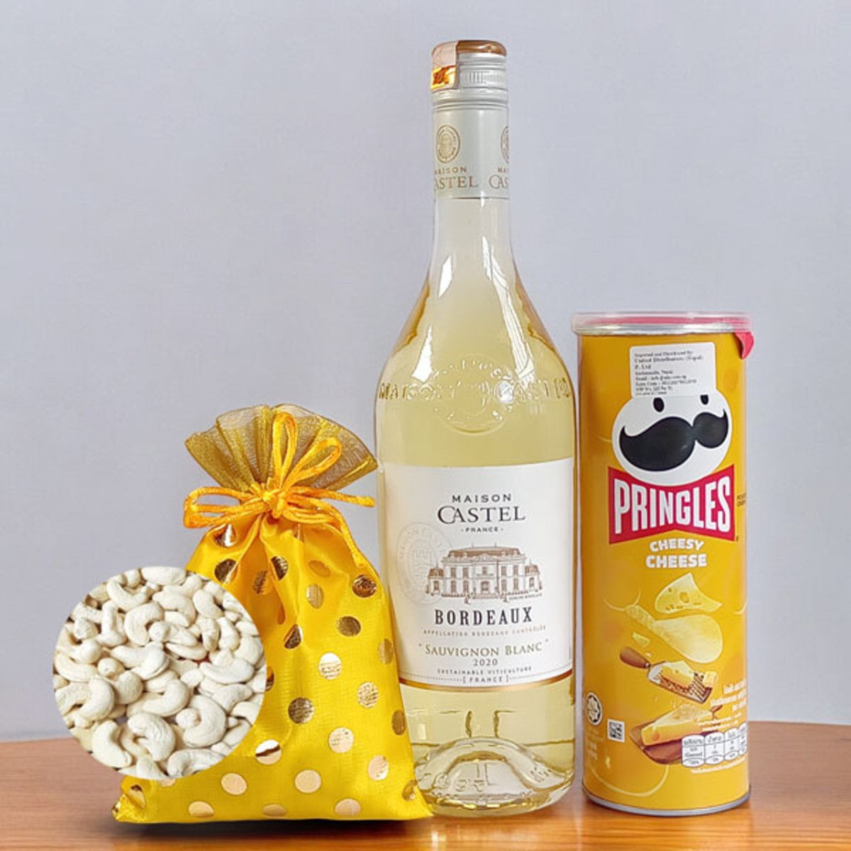 Wine & Snacks Gift Set - Flowers to Nepal - FTN