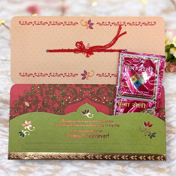 
                  
                    Wishes Greeting Card with Rakhi - Flowers to Nepal - FTN
                  
                