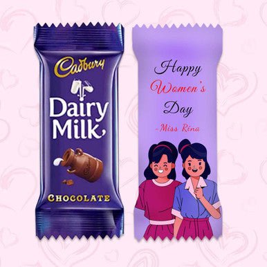 Women's Day Personalized Chocolate Dairy Milk 11g - Flowers to Nepal - FTN