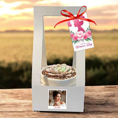 Women’s Day Personalized Succulent Gift - Flowers to Nepal - FTN