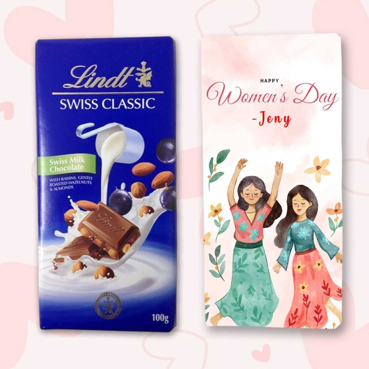 Women’s Day Rose & Custom Chocolate Combo - Flowers to Nepal - FTN