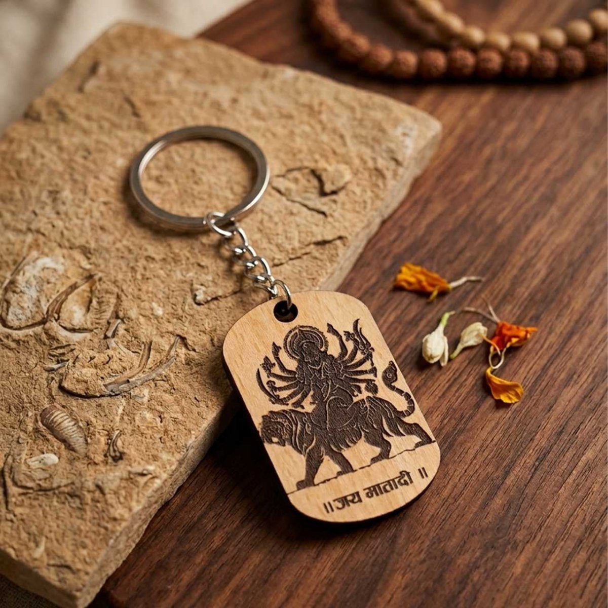 Wooden Mata Rani Keyring - Flowers to Nepal - FTN