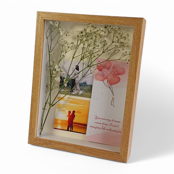 Wooden Memory Box with Custom Photos & Greeting Card - Flowers to Nepal - FTN