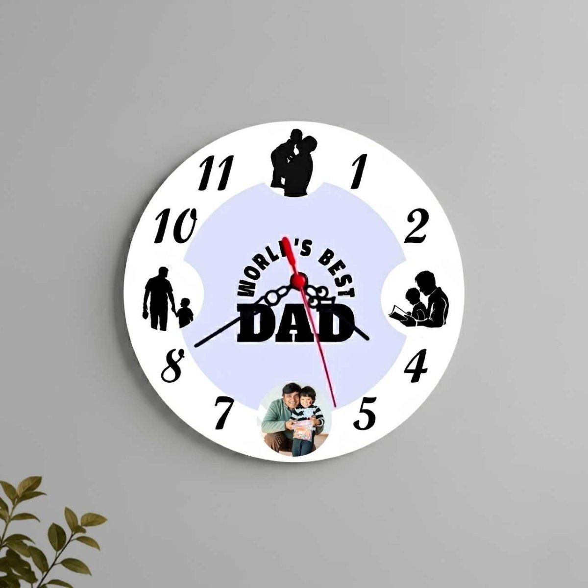 World’s Best Dad Photo Clock Gift - Flowers to Nepal - FTN