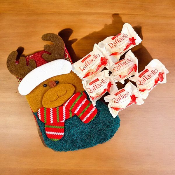 Xmas Raffaello Treats with Socks - Flowers to Nepal - FTN
