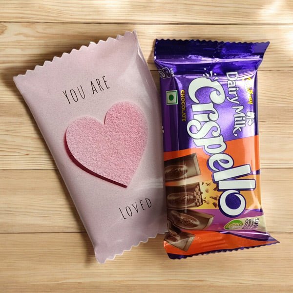 You Are Loved with Crispello 35g Chocolate Bar - Flowers to Nepal - FTN