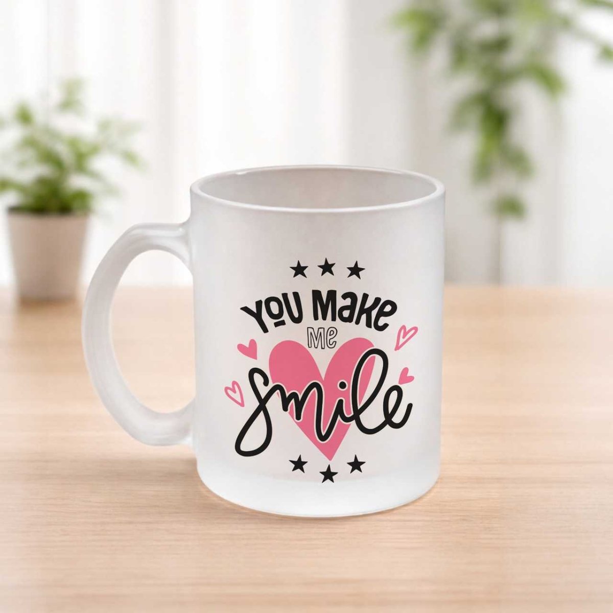 You Make Me Smile Printed Frosted Mug - Flowers to Nepal - FTN
