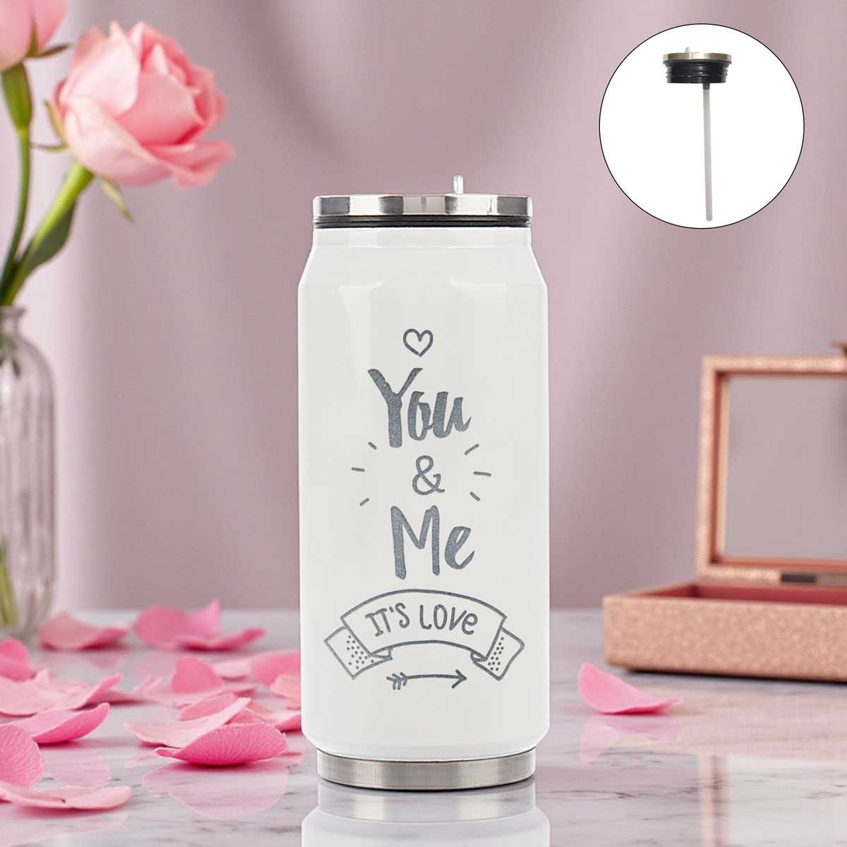 You & Me Forever: Engraved Couple Tumbler with Straw - Flowers to Nepal - FTN
