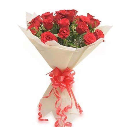 20 Red Roses Love Bouquet - Flowers to Nepal - FTN