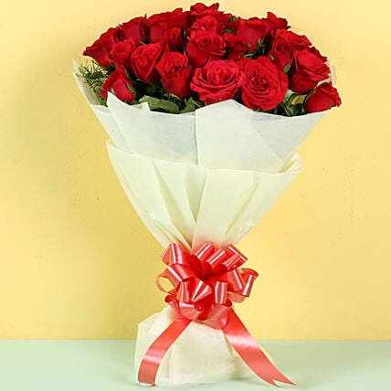 25 Beautifully Wrapped Red Roses Red roses Online in Nepal - Flowers to Nepal - FTN