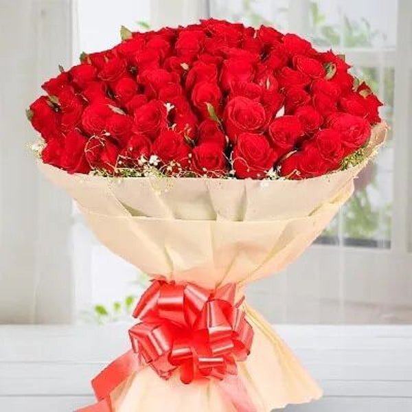 40 Long Stemmed Fresh Red Roses - Flowers to Nepal - FTN