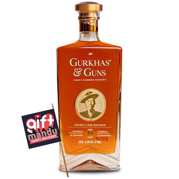 750ml of Gurkhas And Guns Finest Blended Whisky - Flowers to Nepal - FTN