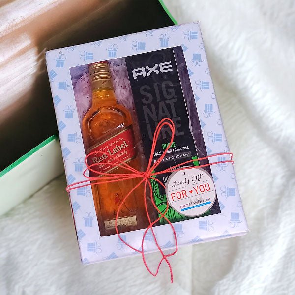 "A Perfect Pairing: Red Label Whiskey And Axe Spray Combo" - Flowers to Nepal - FTN