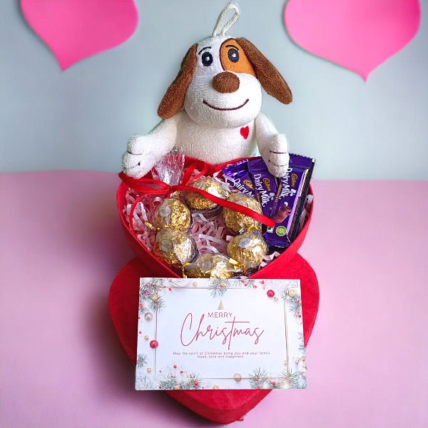 Adorable Puppy With Sweets Gift Box - Flowers to Nepal - FTN