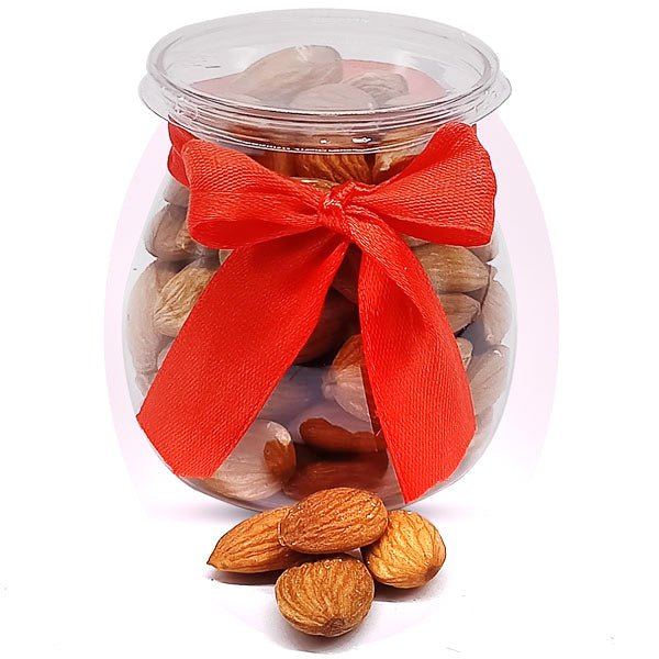 Almonds In A Matka Container 100 G - Flowers to Nepal - FTN