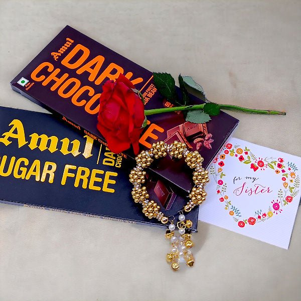 Amul Chocolates With Kangan Gift For Sister - Flowers to Nepal - FTN