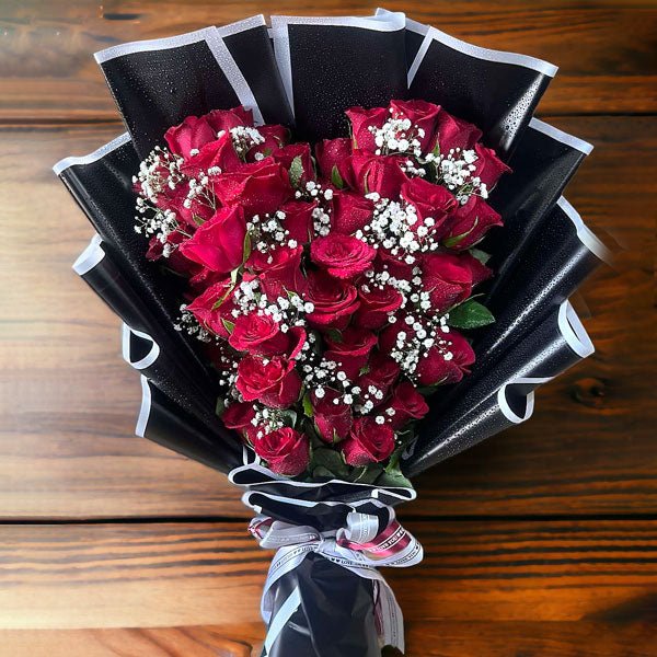 Attractive Bouquet of 3 Dozen Red Roses - Flowers to Nepal - FTN