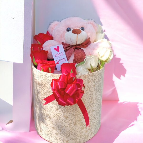 Bear & Blossom Elegance Box - Flowers to Nepal - FTN