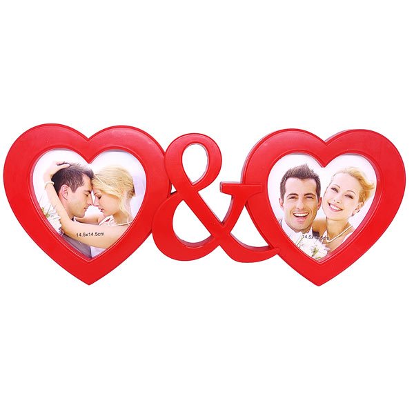 Best Couple Red Double Heart Photo Frame - Flowers to Nepal - FTN