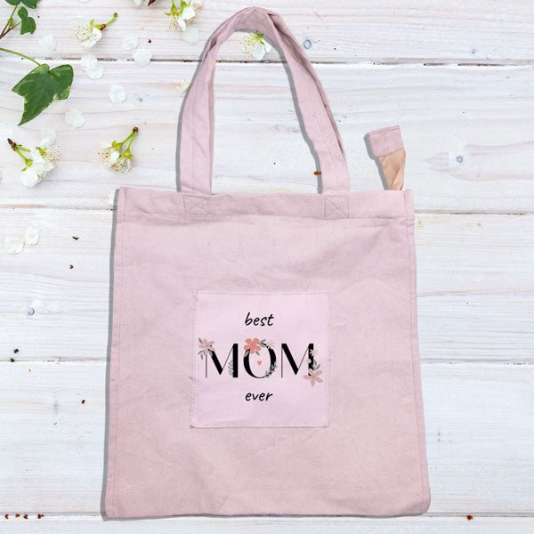 "Best Mom Ever"Printed Tote Bag - Flowers to Nepal - FTN