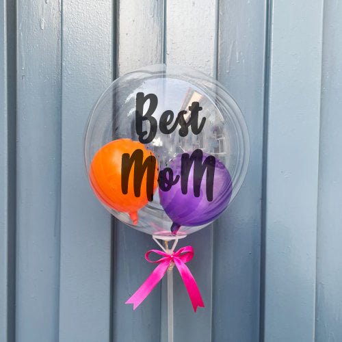 'Best Mom' Printed Bubble Balloon - Flowers to Nepal - FTN