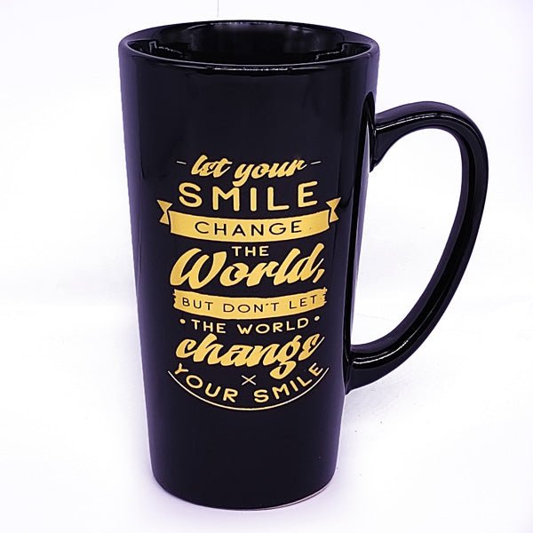 Black Ceramic Long Coffee Mug 6